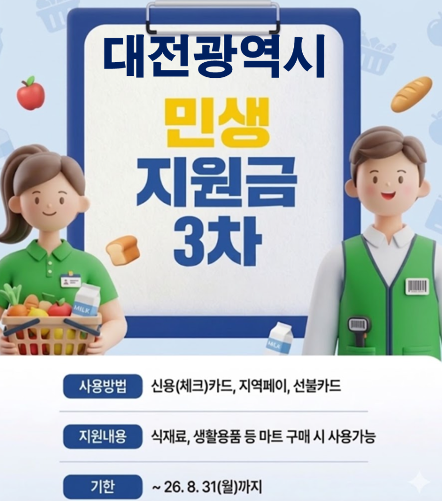 대전 민생지원금 3차 어디서 사용하나요? 대전 민생지원금 3차 어디서 사용하나요?