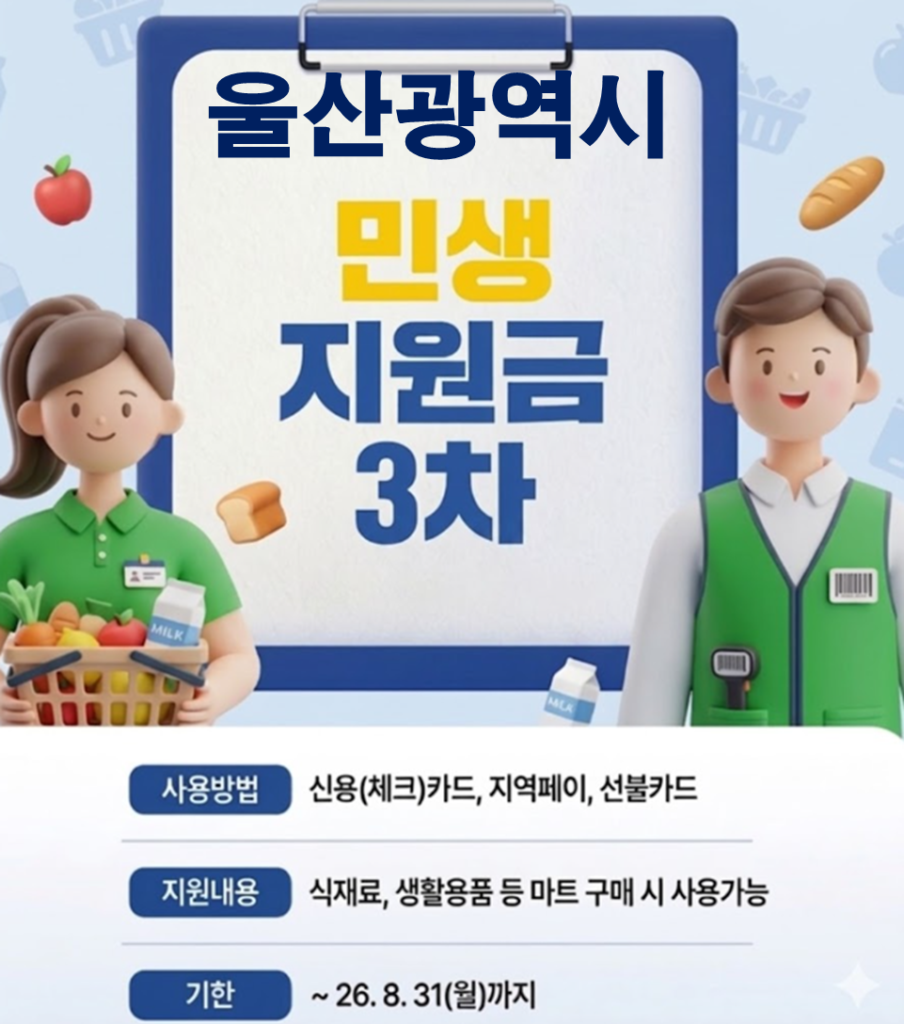 울산 민생지원금 3차 어디서 사용하나요? 울산 민생지원금 3차 어디서 사용하나요?