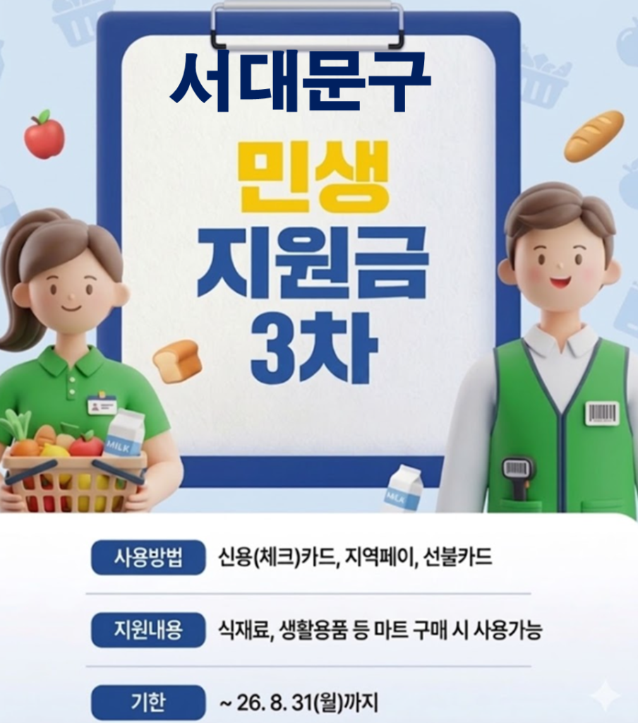 서대문구 민생지원금 3차 어디서 사용하나요? 서대문구 민생지원금 3차 어디서 사용하나요?