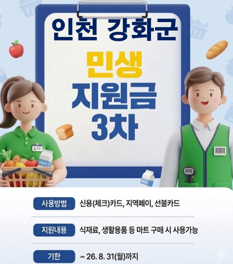강화군 민생지원금 3차 어디서 사용하나요? 강화군 민생지원금 3차 어디서 사용하나요?