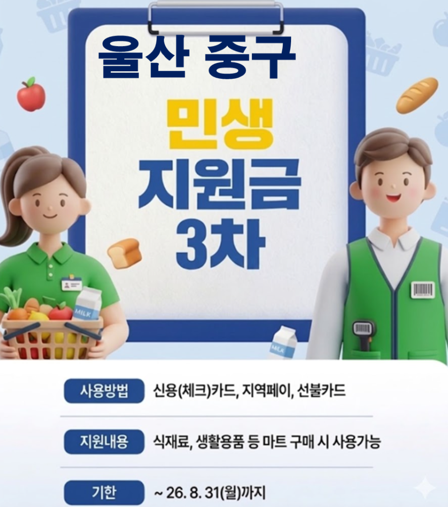 울산 중구 민생지원금 3차 어디서 사용하나요? 울산 중구 민생지원금 3차 어디서 사용하나요?