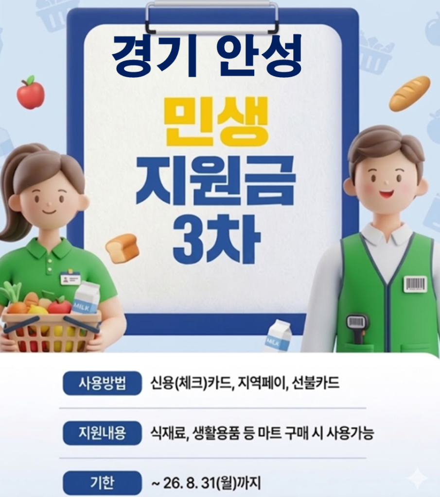 안성 민생지원금 3차 어디서 사용하나요? 안성 민생지원금 3차 어디서 사용하나요?