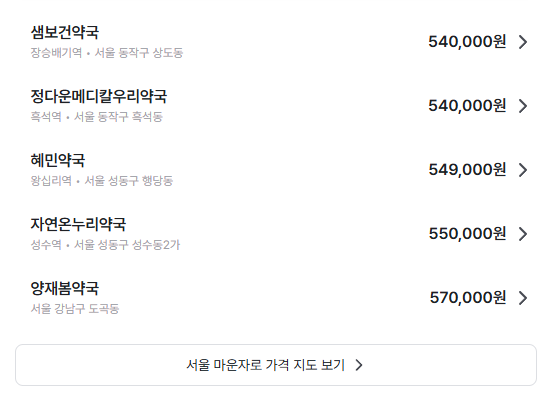서울 강동구 성내동 마운자로 성지약국 추천 및 가격 안내(2.5mg 1단계 기준)